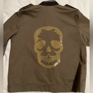 Zadig & Voltaire - Retail $498
Women's Green Kavy Jacket - Beaded skull on back